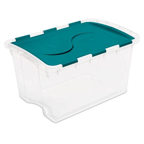 sterilite hinged lid storage box